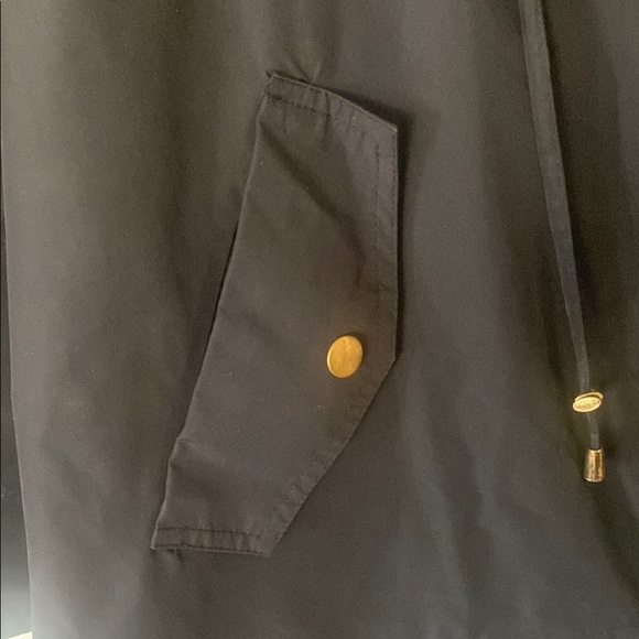 Women's Rain Black Jacket with Gold Accents M - Picture 3 of 9